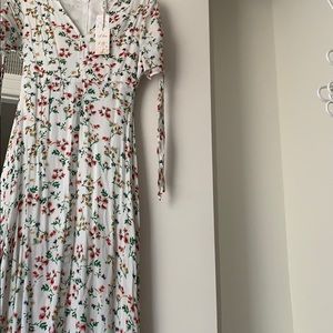 Mid length flower summer dress